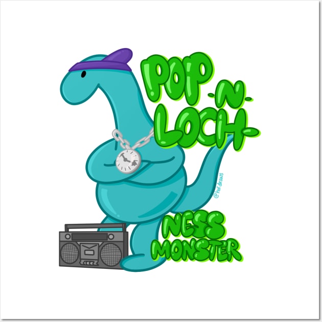 Pop n Lochness Monster Wall Art by HofDraws